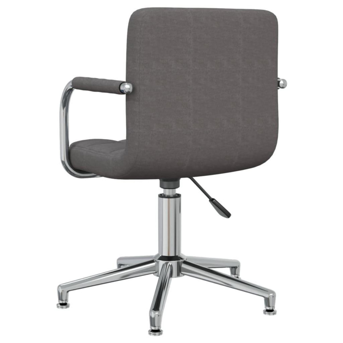 VIDAXL Chaise pivotante de bureau Gris fonce Tissu