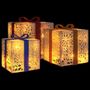 Voir la diapositive 3 : VIDAXL Boîtes de Noël lumineuses 3 pcs 64 LED blanc chaud