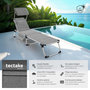 Voir la diapositive 2 : tectake Bain de soleil rembourré et pliable gris tacheté