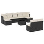 Voir la diapositive 2 : VIDAXL Salon de jardin 10 pcs avec coussins noir resine tressee