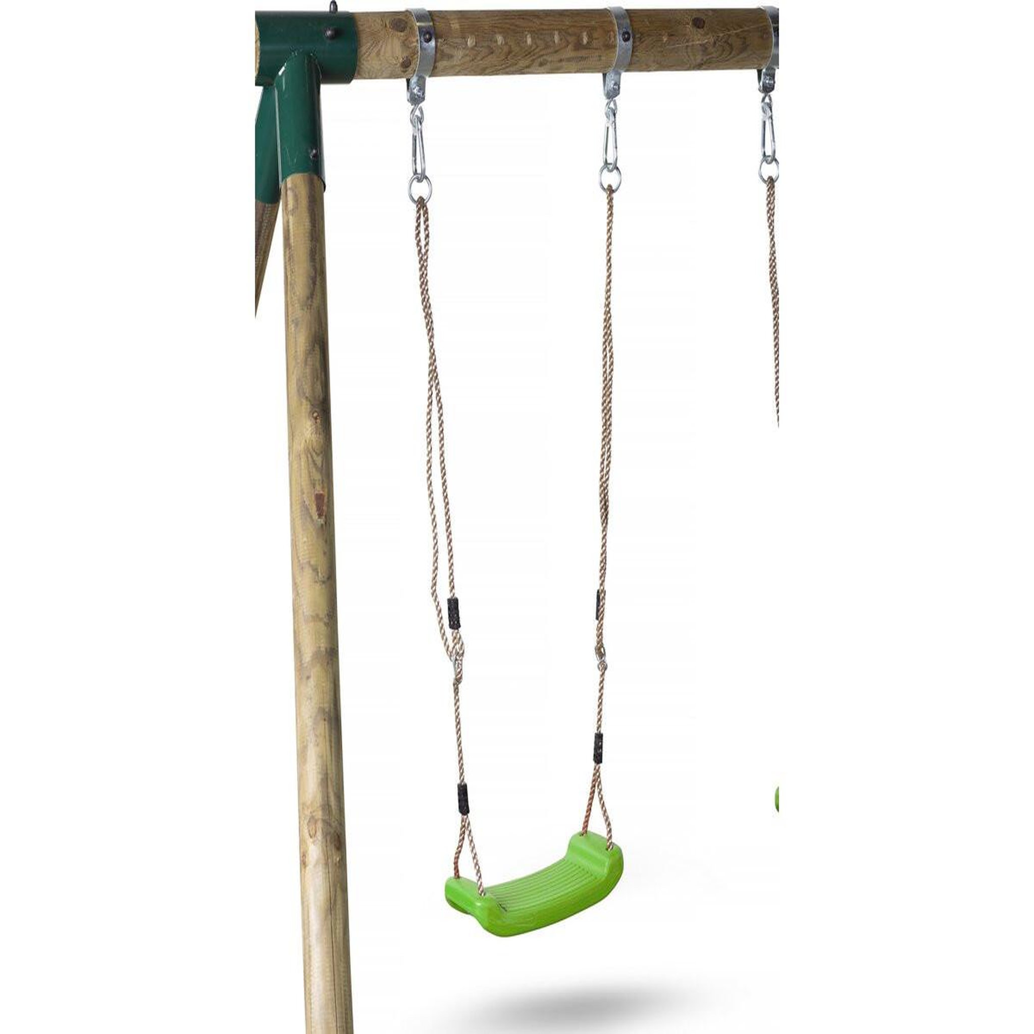 Voir la diapositive 4 : Habitat et Jardin Portique bois  eden  - avec 2 balançoires.