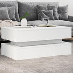 VIDAXL Table basse avec lumieres LED blanc 90x50x40 cm