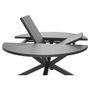 Voir la diapositive 9 : JARDILINE Table de jardin à rallonge - 6/10 places - Aluminium - Anthracite - PALMA