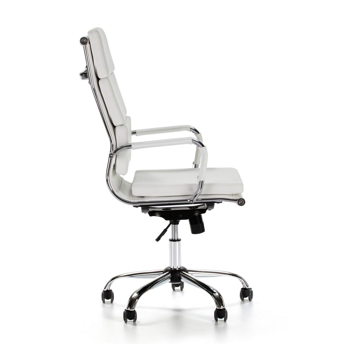 VS VENTA-STOCK Fauteuil de Bureau Morgan inclinable Blanc, Cuir synthétique