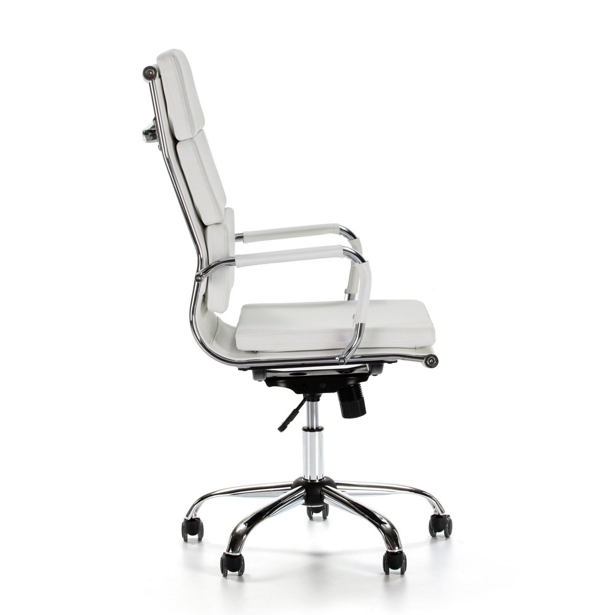 VS VENTA-STOCK Fauteuil de Bureau Morgan inclinable Blanc, Cuir synthétique
