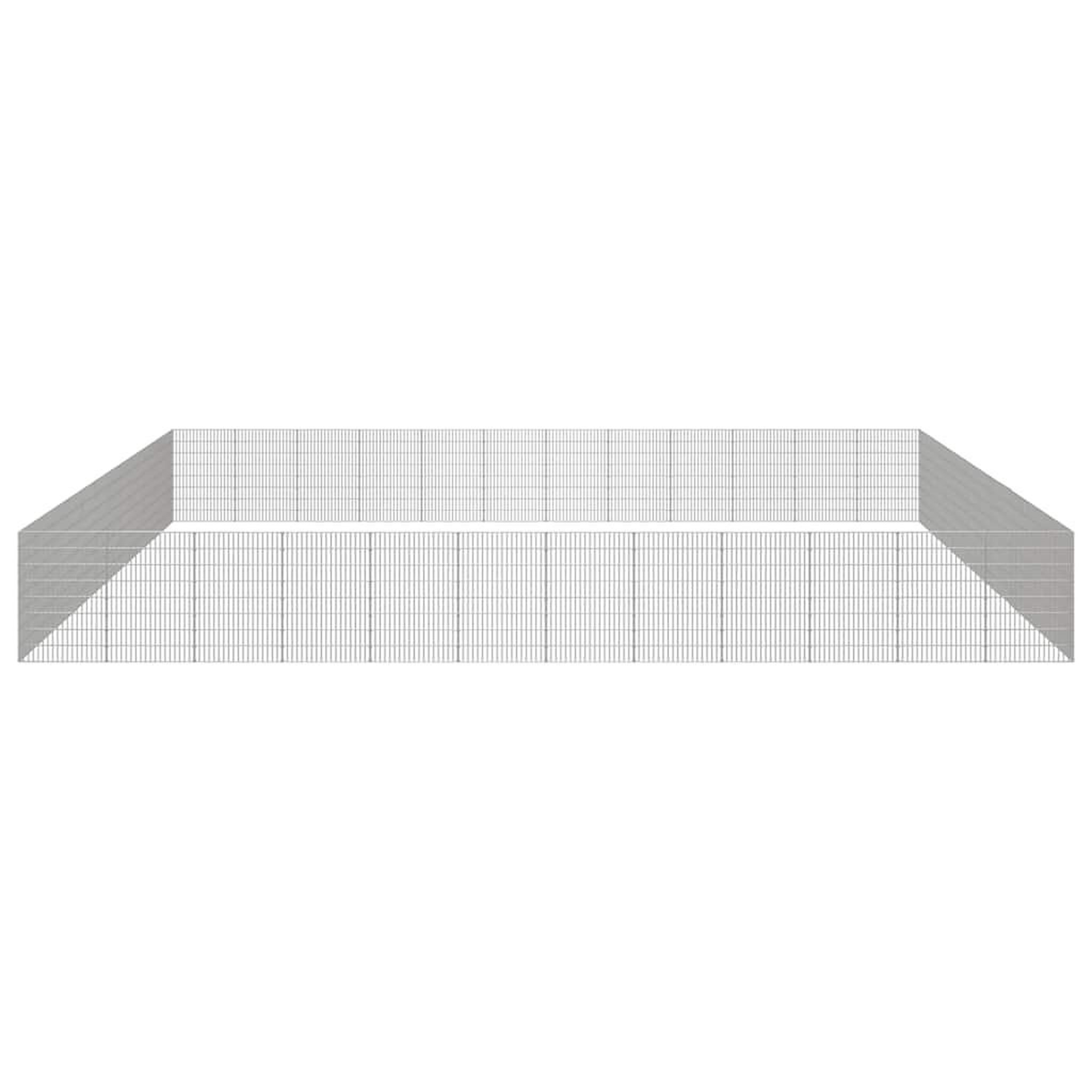 Voir la diapositive 5 : VIDAXL Enclos pour animaux en liberte 48panneaux 54x80cm fer galvanise