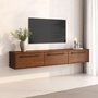 Voir la diapositive 3 : IDIMEX Meuble TV suspendu TECCA L 180 cm 3 portes en bois massif