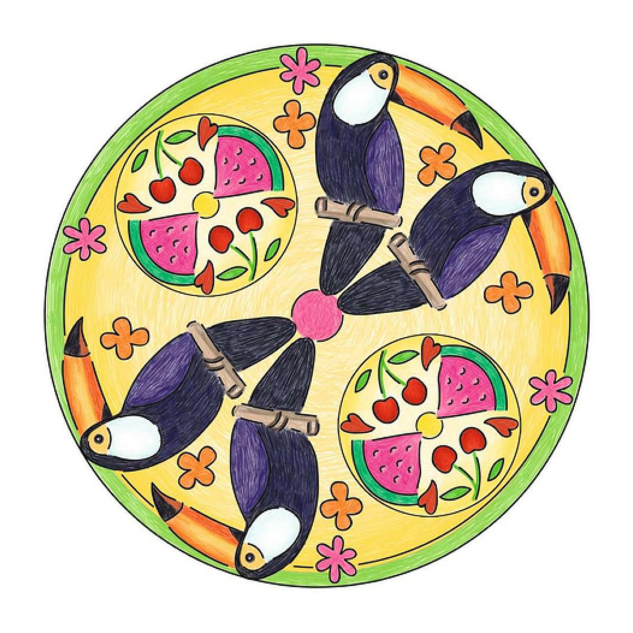 Voir la diapositive 5 : RAVENSBURGER Mandala - midi - Flamingo