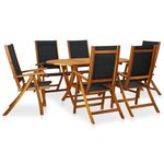 VIDAXL Ensemble a manger d'exterieur 7 pcs Bois d'acacia solide