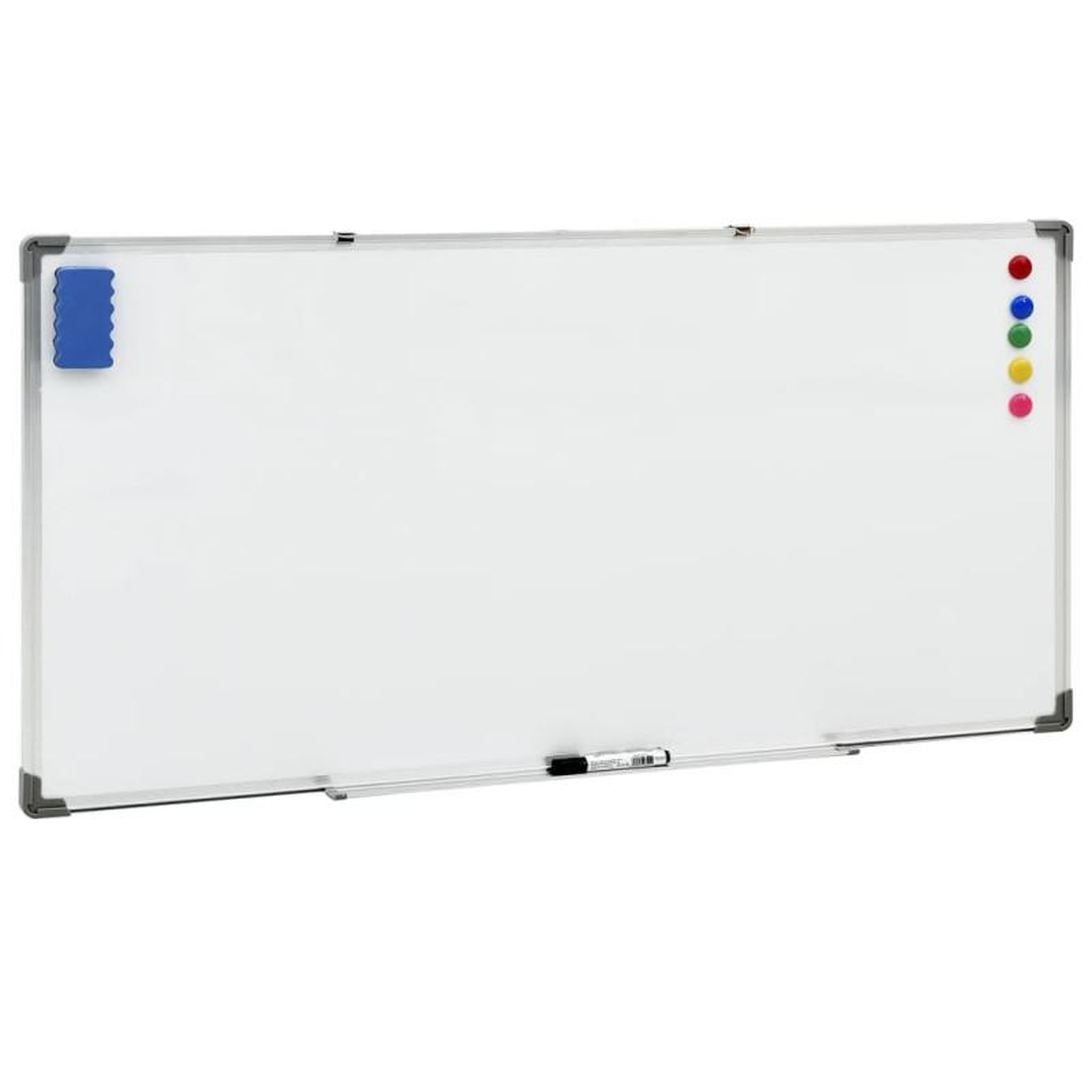 VIDAXL Tableau blanc magnétique Blanc 110x60 cm Acier