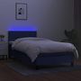 Voir la diapositive 4 : VIDAXL Sommier a lattes de lit avec matelas et LED Bleu 80x200cm Tissu