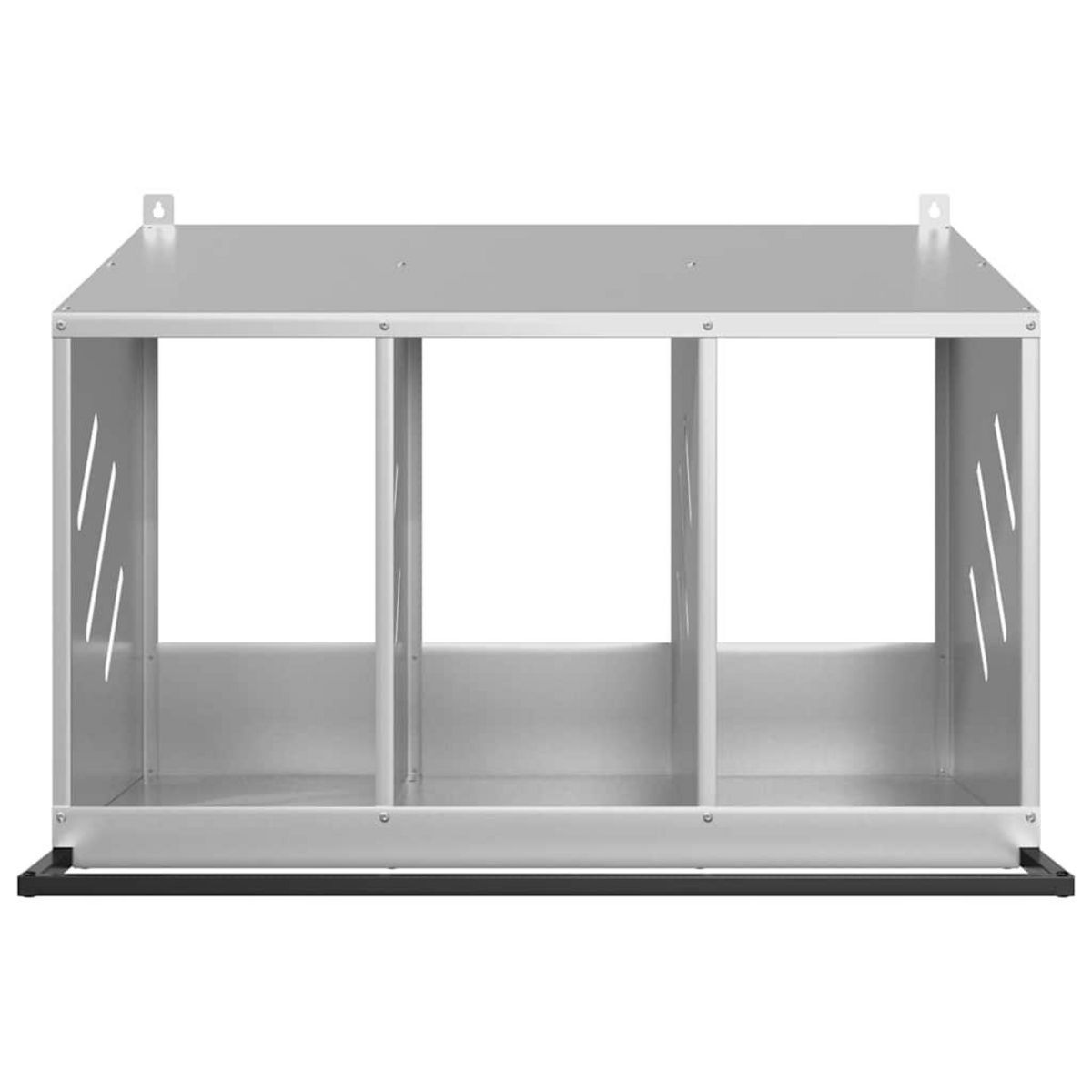 VIDAXL Nichoir de poules avec 3 compartiments metal argente galvanise