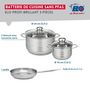 Voir la diapositive 2 : ELO Ensemble de 1 Poêle de cuisson 24 cm et 2 faitouts 16 et 24 cm Elo Profi Brillant