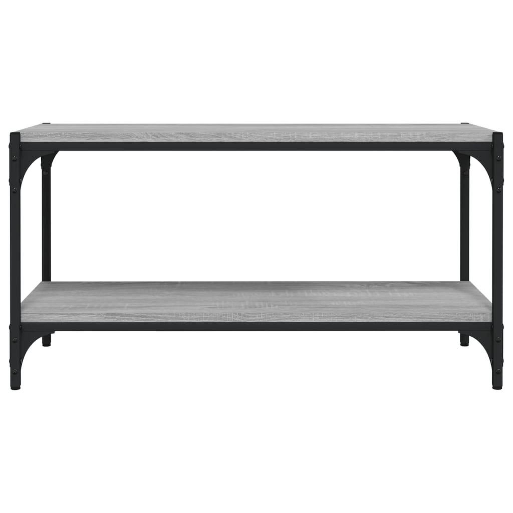 Voir la diapositive 5 : VIDAXL Meuble TV Sonoma gris 80x33x41 cm Bois d'ingenierie et acier