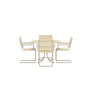 Voir la diapositive 2 : Paris Prix Ensemble Table de Jardin & 4 Chaises  Holmsund  100cm Beige
