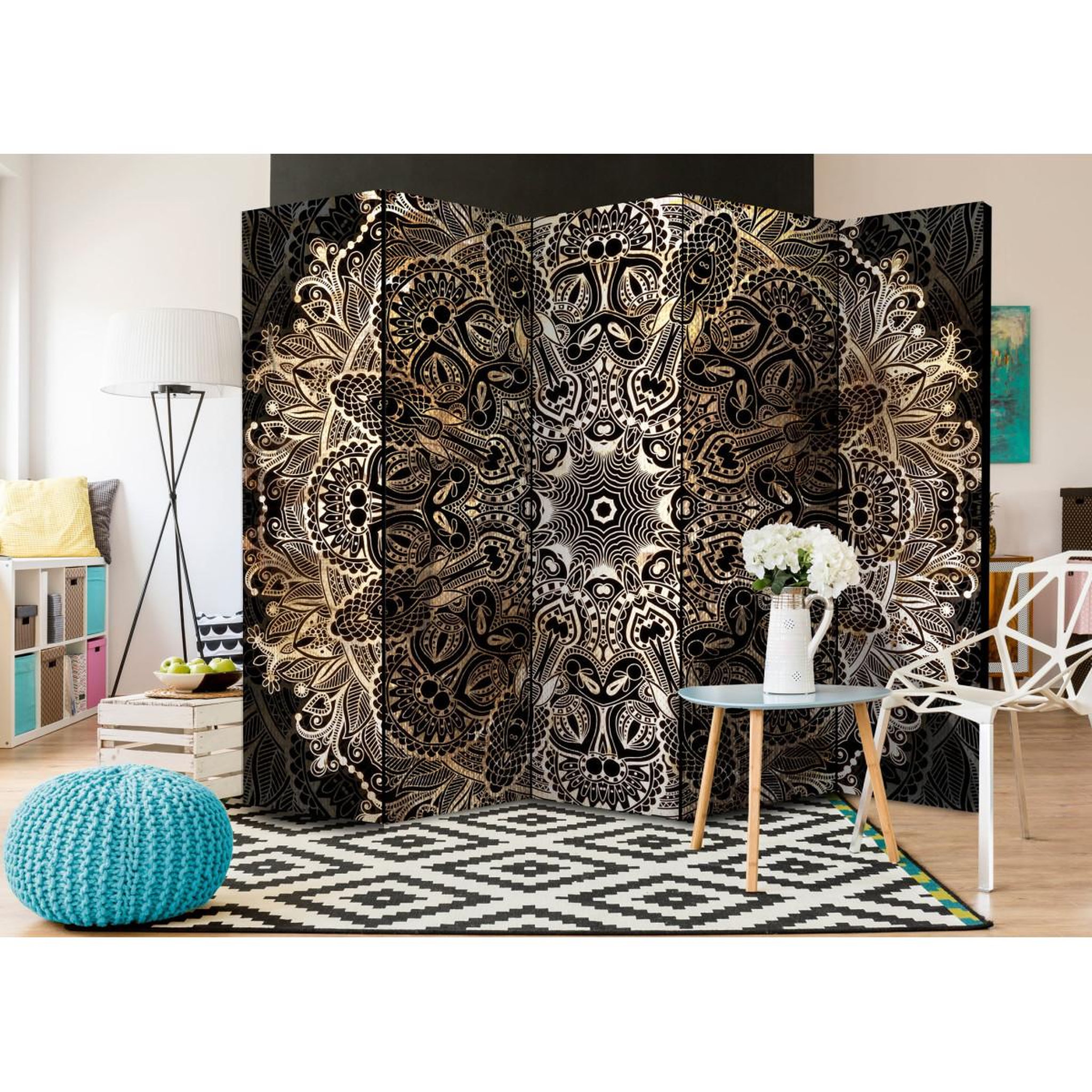 Voir la diapositive 2 : Paris Prix Paravent 5 volets  exotic finesse  172x225cm