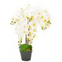 VIDAXL Plante artificielle avec pot Orchidee Blanc 60 cm