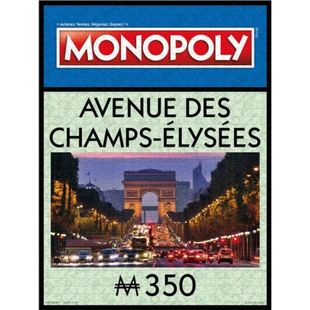  WINNING MOVES Puzzle 1000 pièces Monopoly Avenue Des Champs-Elysées