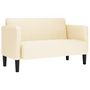 Voir la diapositive 2 : VIDAXL Canape causeuse creme 109 cm tissu velours cotele