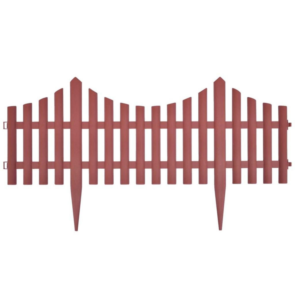 VIDAXL Bordures de pelouse 17 pcs 10 m Marron