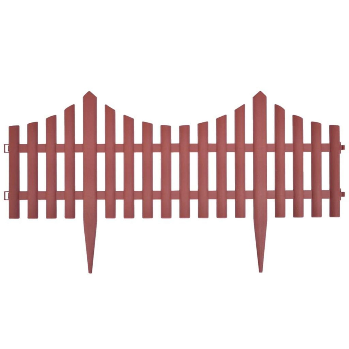 VIDAXL Bordures de pelouse 17 pcs 10 m Marron