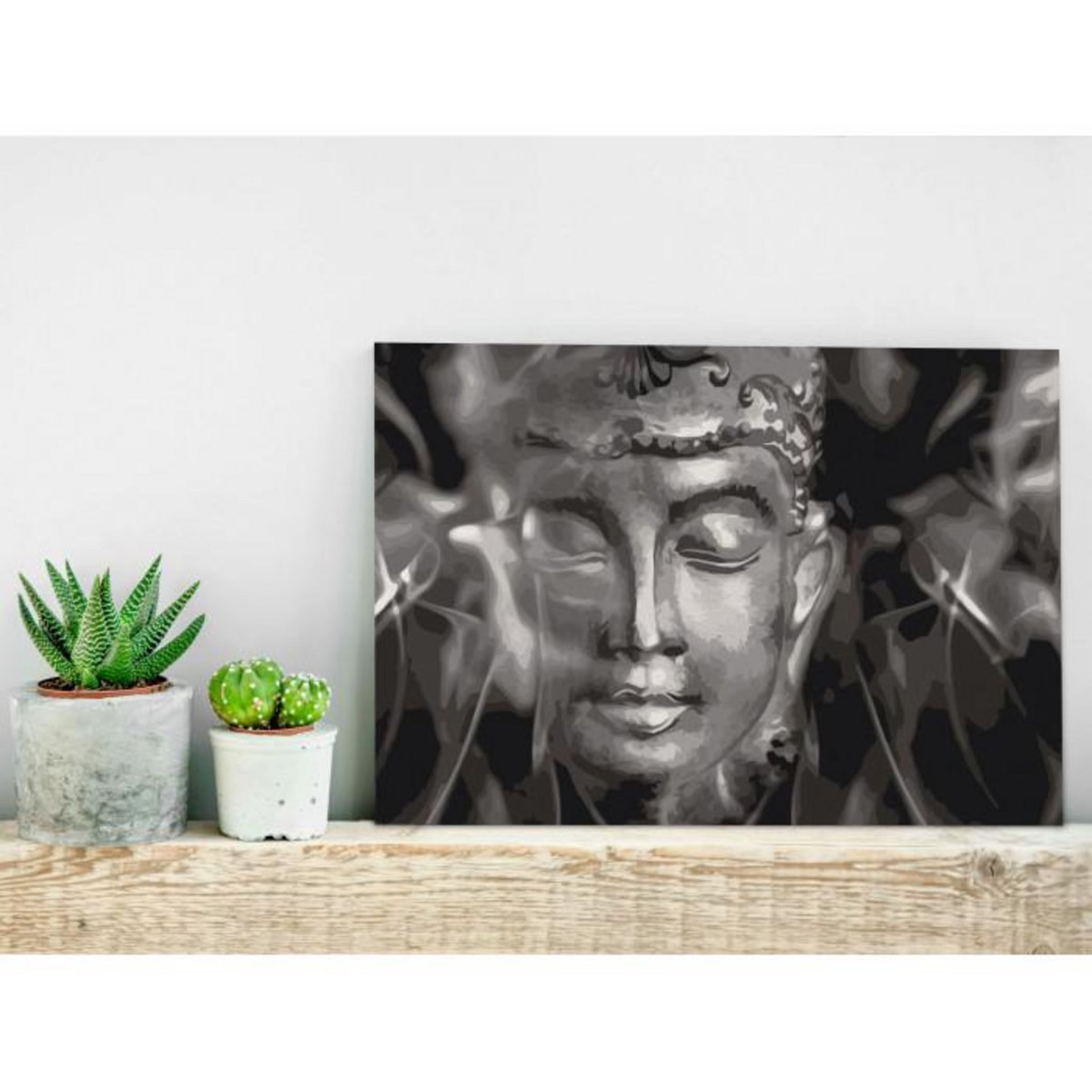 Paris Prix Tableau à Peindre Soi-Même  Buddha in Black & White  40x60cm