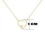 Voir la diapositive 3 : L'ATELIER D'AZUR Collier Or Jaune et Diamant Solitaire - Motif Coeur – Femme