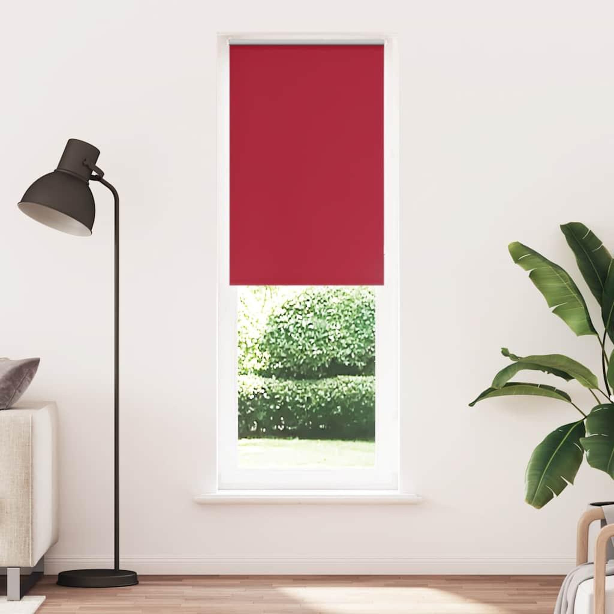VIDAXL Store enrouleur occultant rouge largeur du tissu 75,7 cm