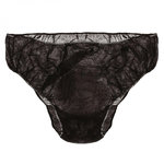 VIVEZEN Lot de 100 culottes jetables en tissu non tissé - Noir