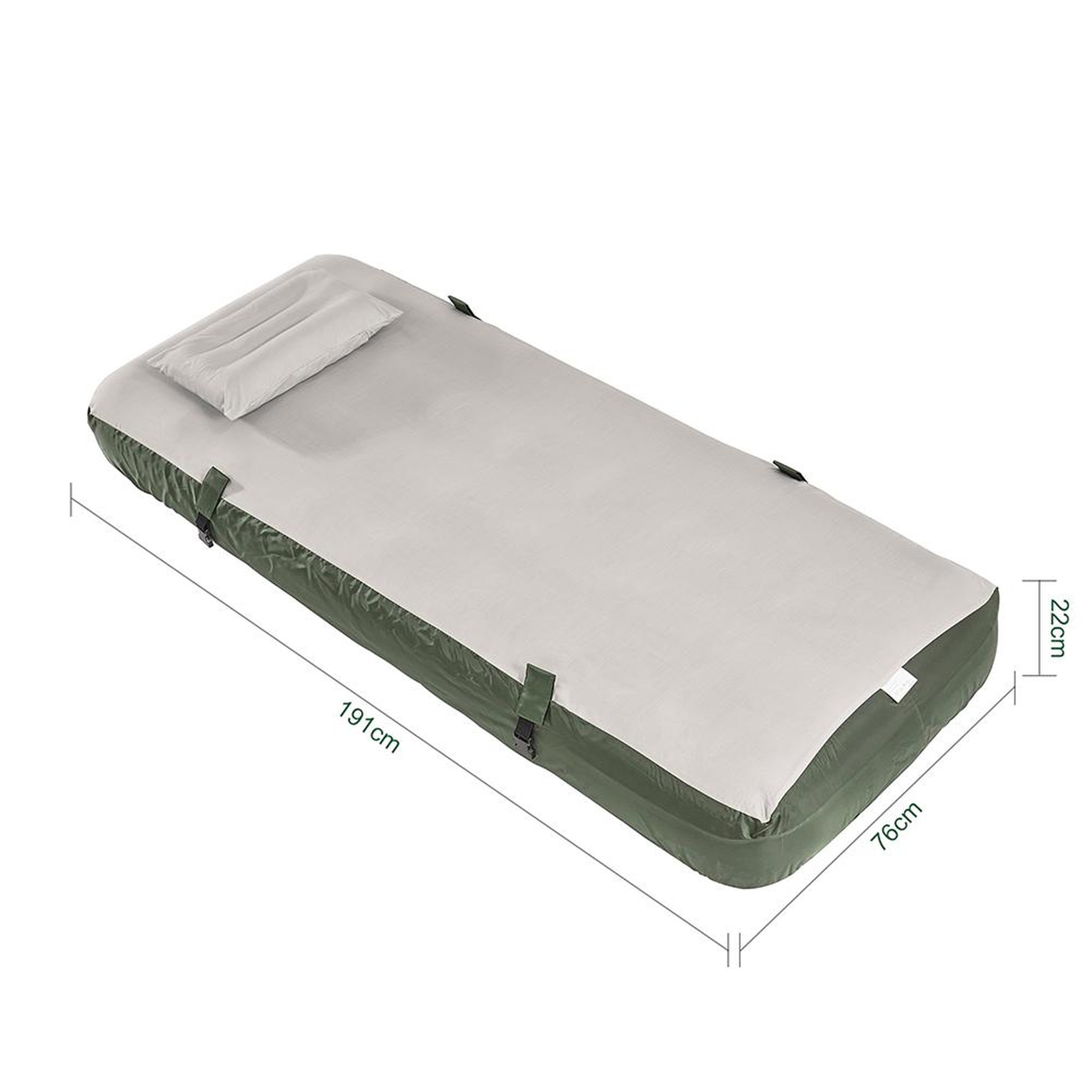 Voir la diapositive 3 : SOBUY Lit Gonflable Chaise Longue Vert Foncé 191x76x22cm OGS32-II-GR-P01