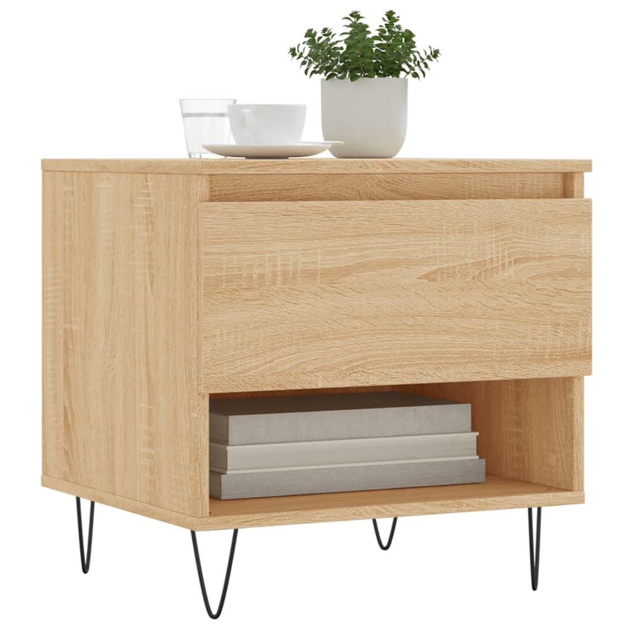 Voir la diapositive 3 : VIDAXL Tables basses 2 pcs chene sonoma 50x46x50 cm bois d'ingenierie