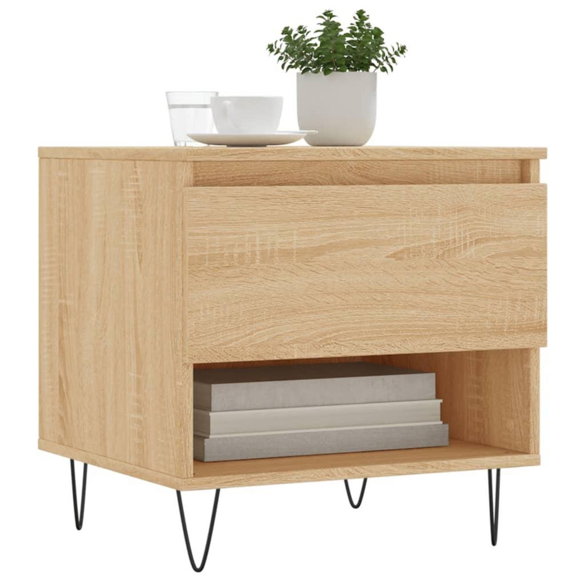 VIDAXL Tables basses 2 pcs chene sonoma 50x46x50 cm bois d'ingenierie