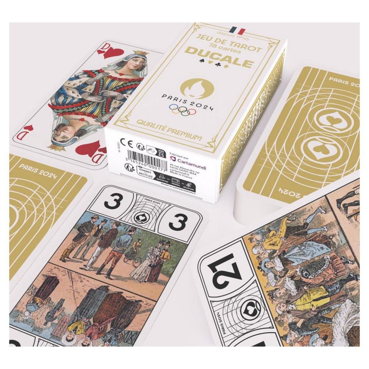 Cartamundi Jeu de Tarot Édition Spéciale Paris 2024 - Célébrez les JO avec Style