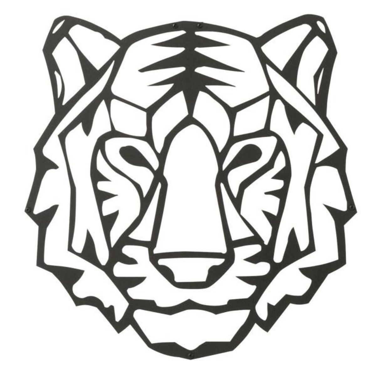 Paris Prix Décoration Murale en Métal  Tigre  48cm Noir