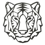 Paris Prix Décoration Murale en Métal  Tigre  48cm Noir