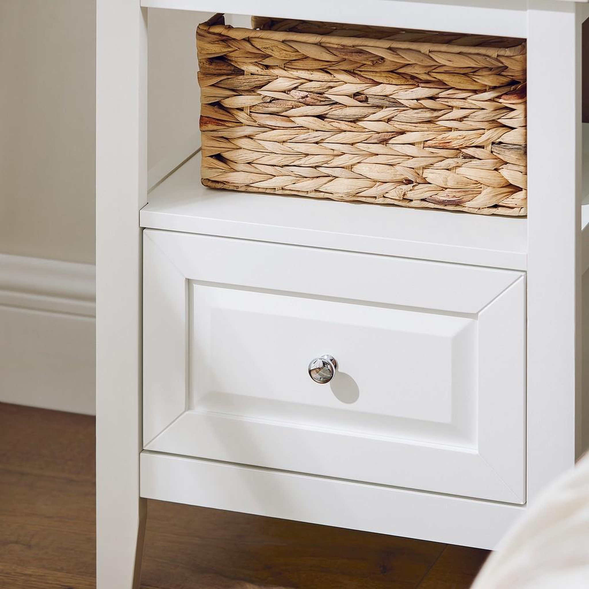 Voir la diapositive 5 : SOBUY SoBuy - Table De Chevet à un tiroir - Blanc - 45x35x60cm - Nordique - FBT131-W