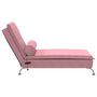 Voir la diapositive 5 : VIDAXL Chaise longue de massage avec traversin rose velours