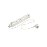 SMART SYSTEM Multiprise 5 Prises  2 USB  100cm Blanc