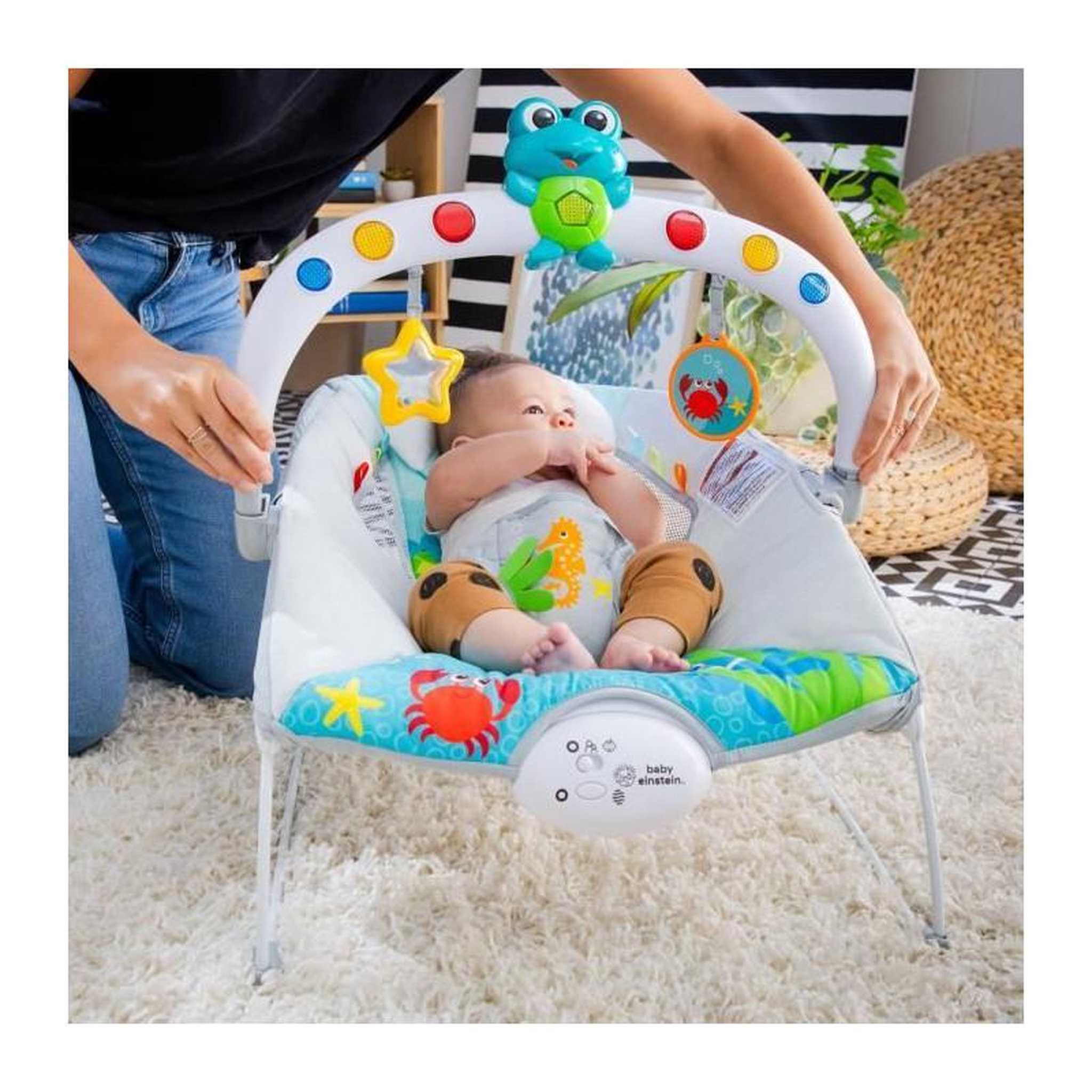 Voir la diapositive 5 : BABY EINSTEIN BABY EINSTEIN Transat Neptune - Ocean Explorers, 15 mélodies, lumieres, vibrations