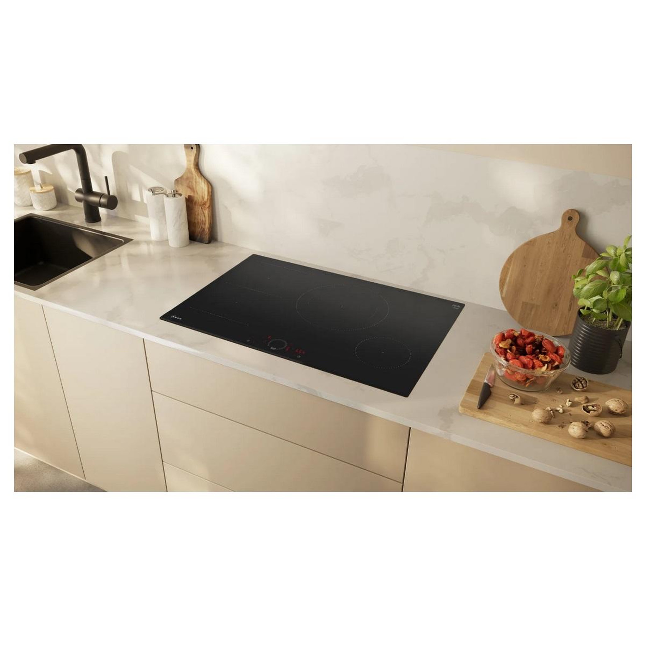 Voir la diapositive 4 : Neff Table de cuisson induction 80cm 4 feux 7400w noir - t58fhs1l0
