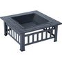Voir la diapositive 3 : Habitat et Jardin Brasero barbecue 3 en 1 avec couvercle anti braise  Flaméo  - Noir