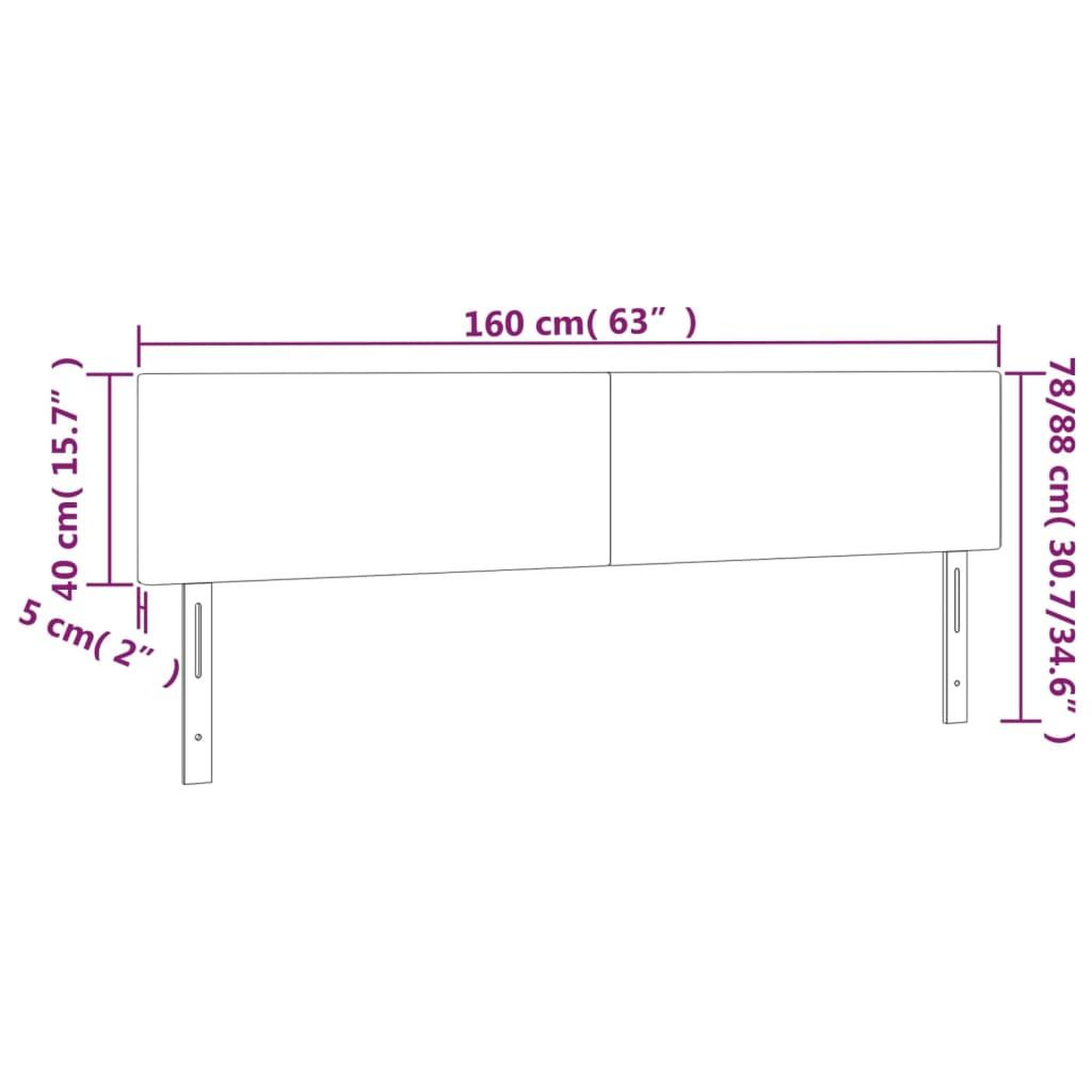 Voir la diapositive 6 : VIDAXL Tetes de lit 2 pcs Noir 80x5x78/88 cm Velours