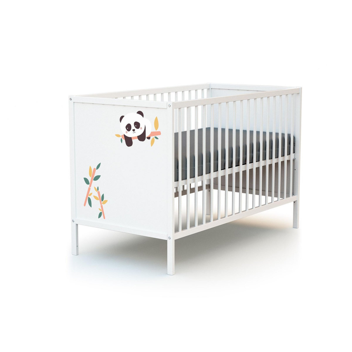 WEBABY Lit bébé en bois 60x120 cm ALBA
