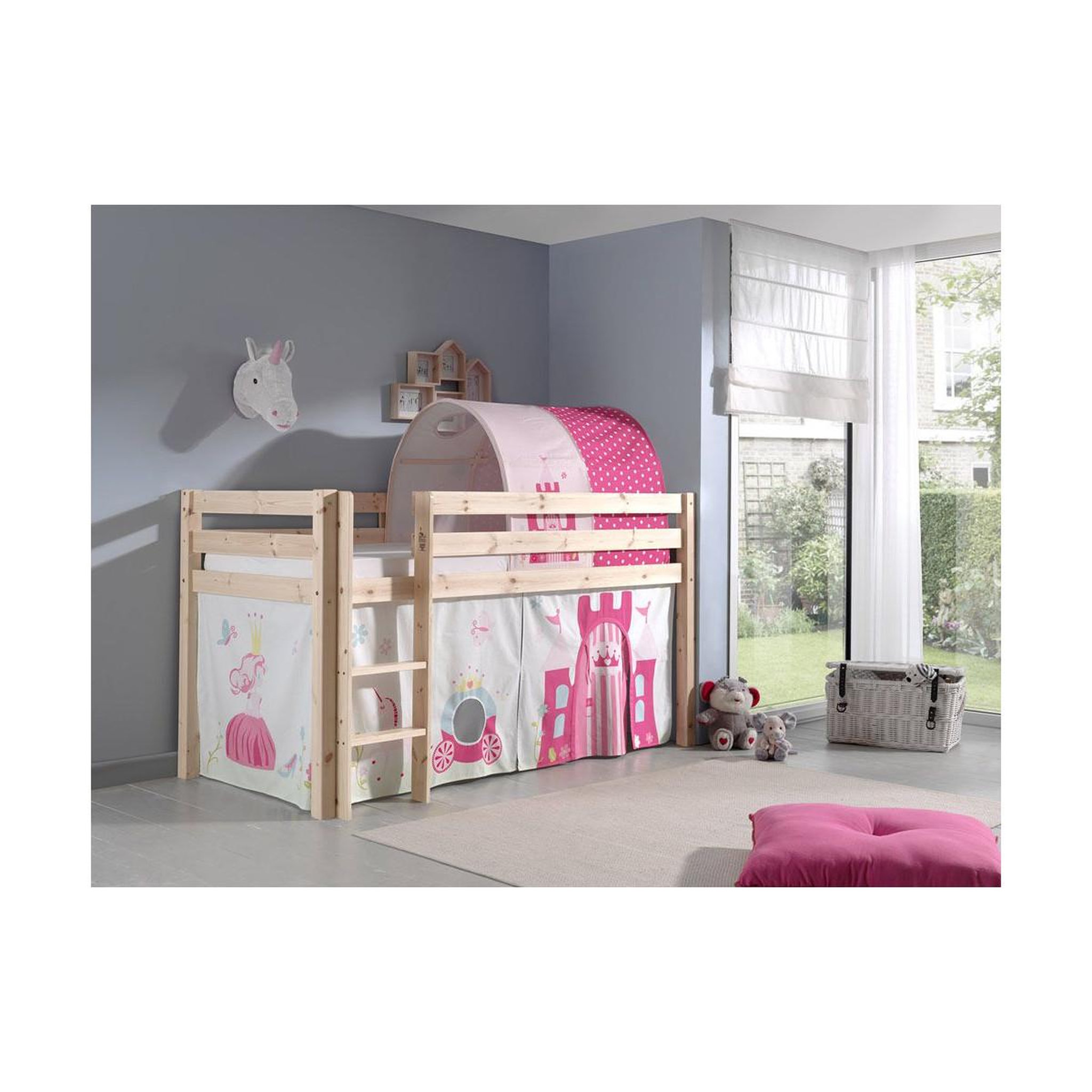 Voir la diapositive 2 : Paris Prix Pack - lit enfant, tente & tunnel  pino princesse  naturel