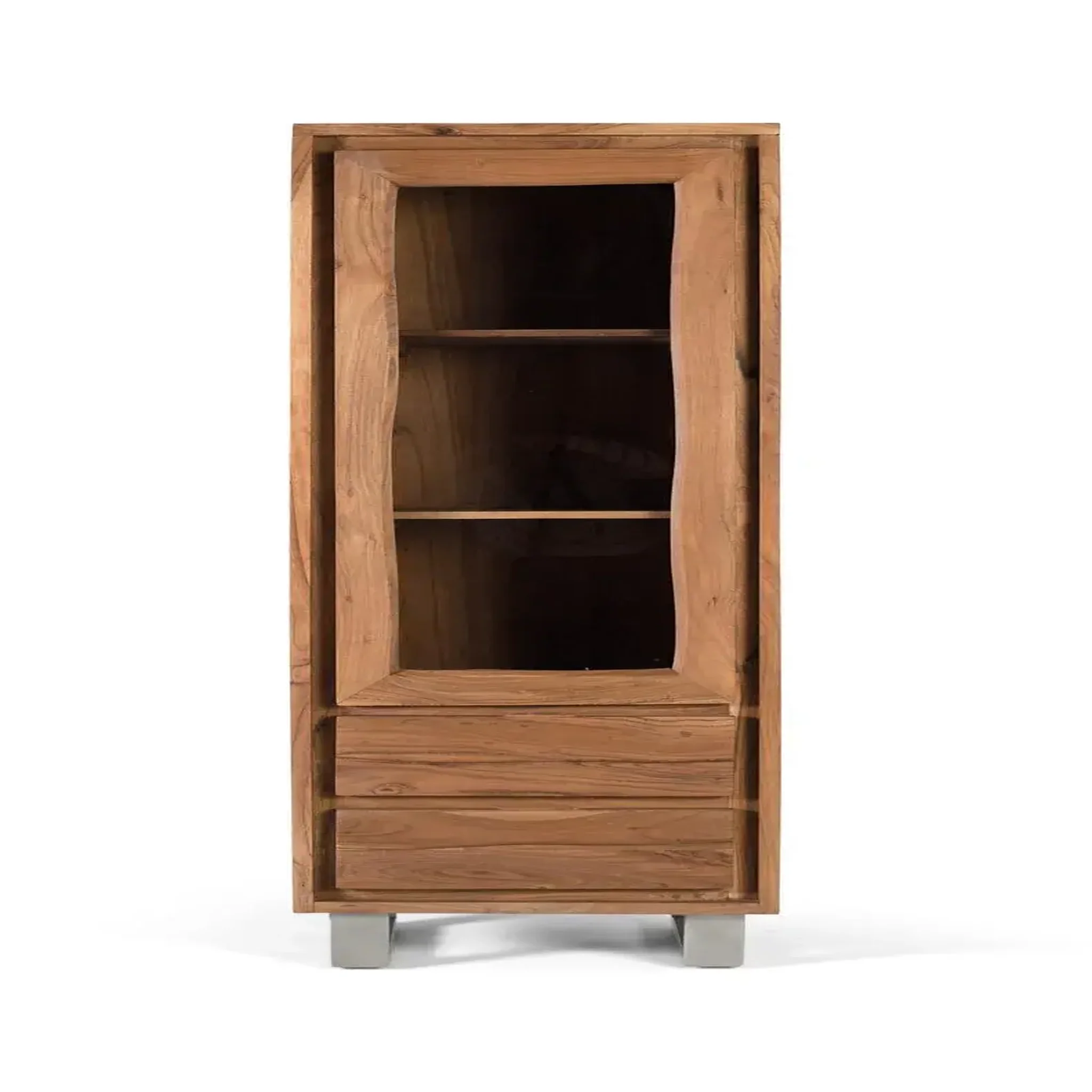 GINER Y COLOMER SL Vitrine en bois d'acacia 60 cm style rustique moderne