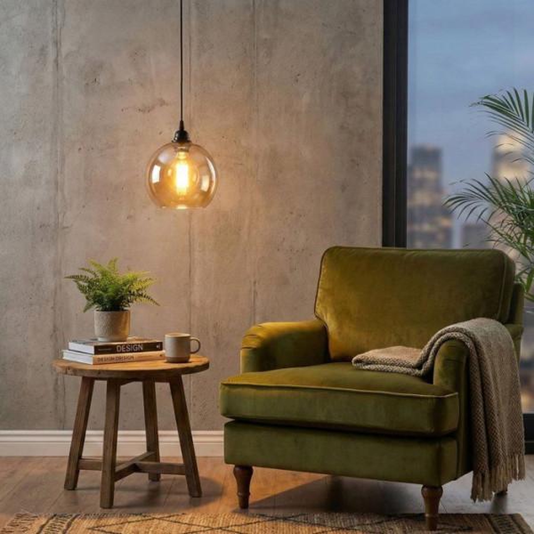 Voir la diapositive 2 : MRED Suspension lustre D BY M.RED Gold Black - Doré et noir - Style glamour - Ambiance chaleureuse