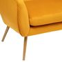 Voir la diapositive 2 : ATMOSPHERA Canapé 2 Places en Velours  Solaro  124cm Ocre