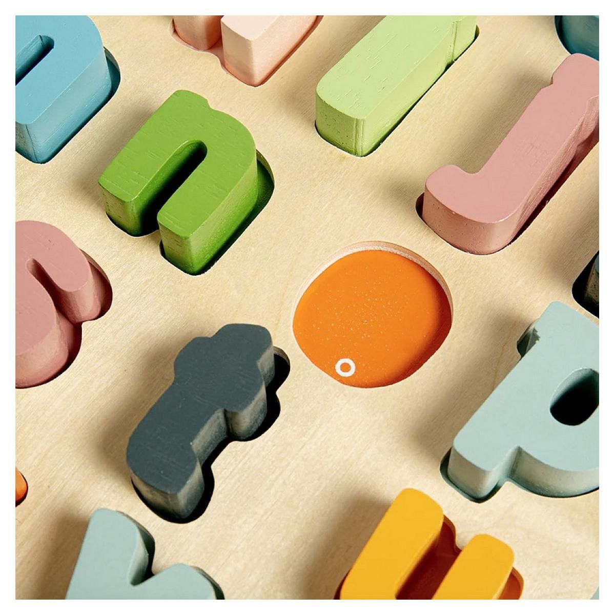BIGJIGS Puzzle encastrement alphabet minuscules en Bois