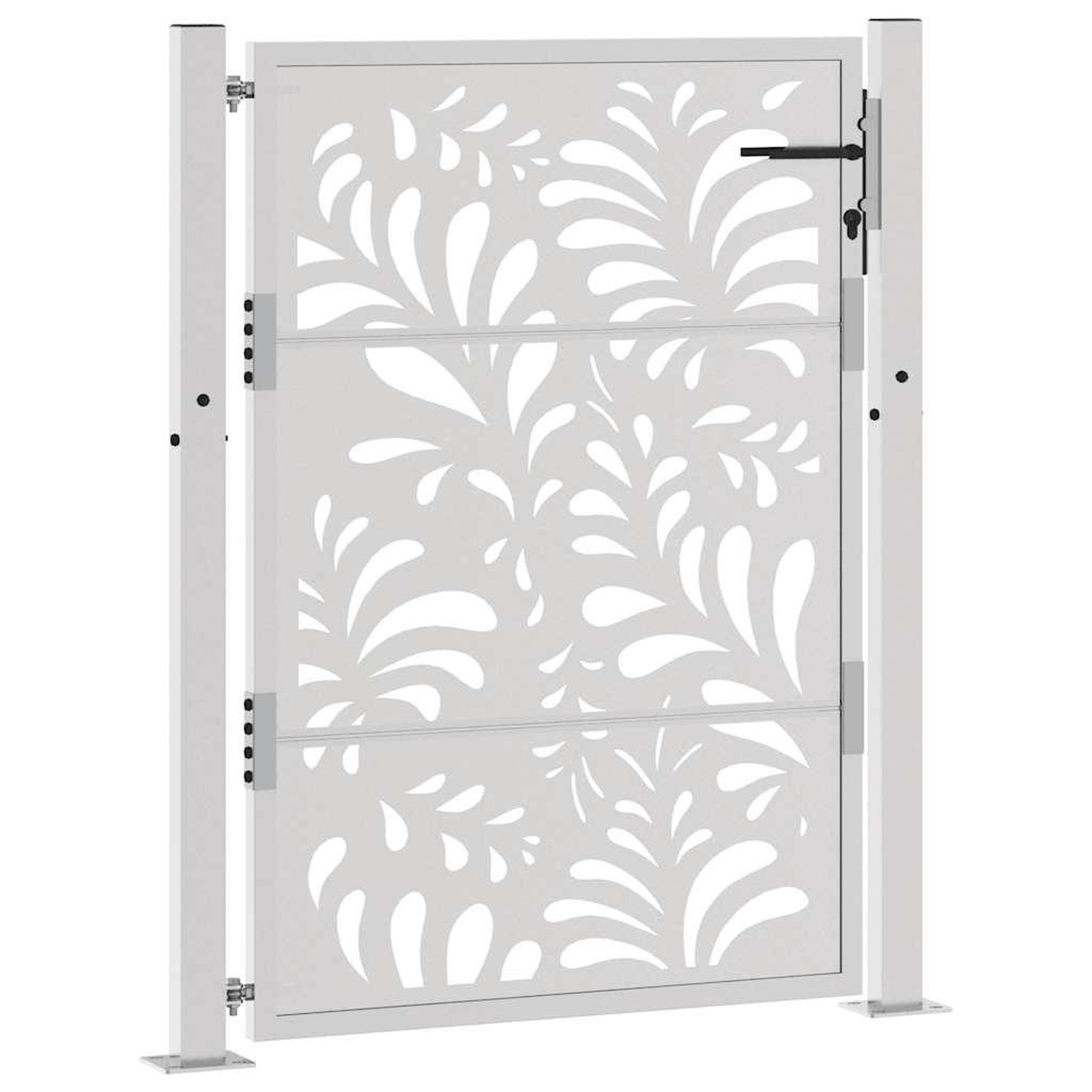 Voir la diapositive 3 : VIDAXL Porte de jardin acier resistant aux intemperies design vagues