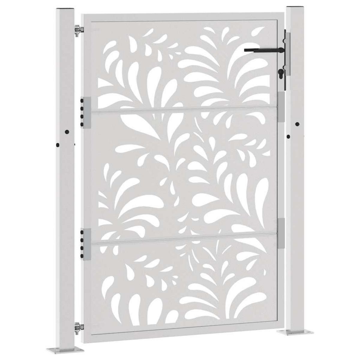 VIDAXL Porte de jardin acier resistant aux intemperies design vagues